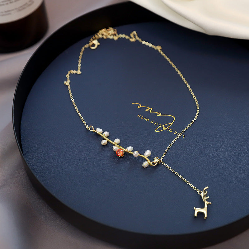 New Fashion Trending Cold Style Personalized Bow Sweet Geometry Necklace